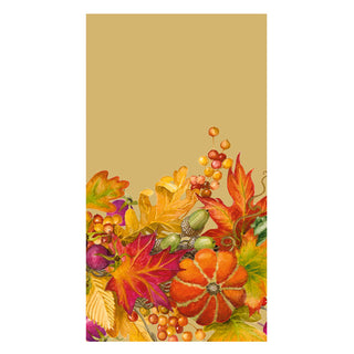 Harvest Garland Gold Guest Towel Napkins - 15 Per Package