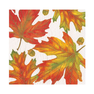 Autumn Hues White Napkin Luncheon