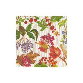 Berry Botanical Taupe Boxed Cocktail Napkins - 40 Per Box