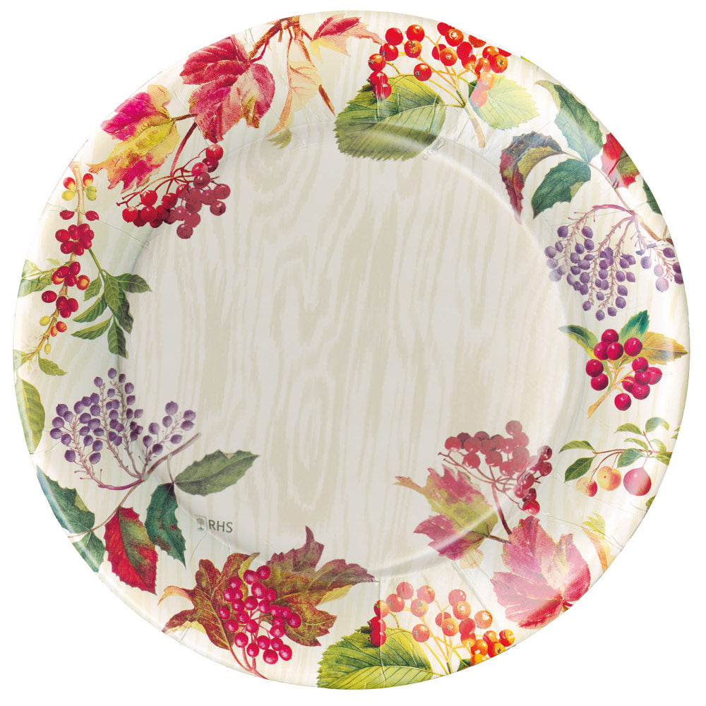 Berry Botanical Taupe Dinner Plates - 8 Per Package