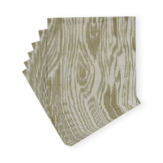 Woodgrain Silver/Gold Napkin Cocktail