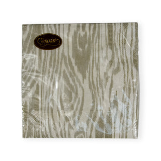 Woodgrain Silver/Gold Napkin Cocktail