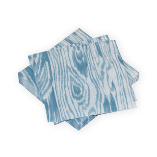 Woodgrain Stone Blue Napkin Cocktail