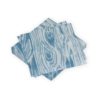 Woodgrain Stone Blue Napkin Cocktail