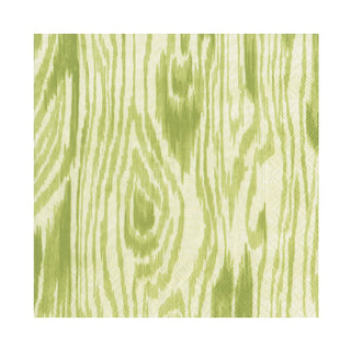 Woodgrain Moss Green Luncheon Napkins - 20 Per Package