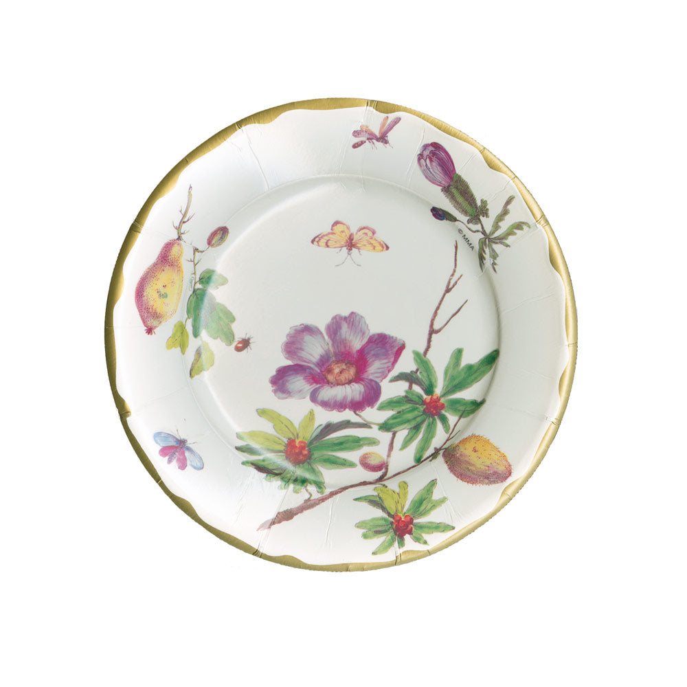 Porcelain Blooms Ivory Salad & Dessert Plates - 8 Per Package