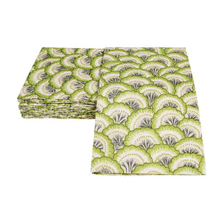Pontchartrain Scallop Green Guest Towel