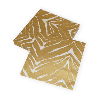 Go Wild White/Gold Napkin Dinner