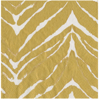 Go Wild White/Gold Napkin Dinner