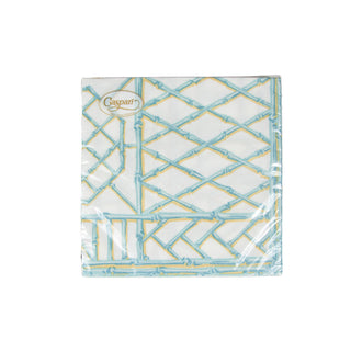 Bamboo Screen Robin's Egg-Ppr Linen Napkin Airlaid Dinner-12 In