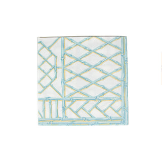 Bamboo Screen Robin's Egg-Ppr Linen Napkin Airlaid Dinner-12 In