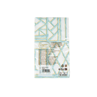 Bamboo Screen Robin's Egg-Ppr Linen Guest Towels Airlaid - 12 In