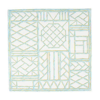 Bamboo Screen Robin's Egg-Ppr Linen Napkin Airlaid Luncheon-15 In