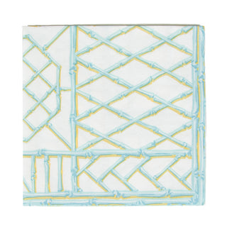 Bamboo Screen Robin's Egg-Ppr Linen Napkin Airlaid Luncheon-15 In