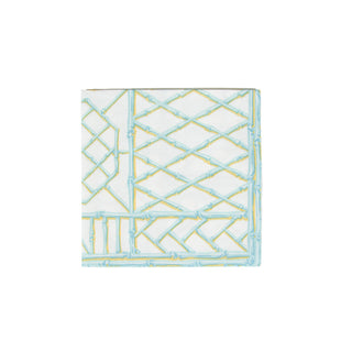 Bamboo Screen Robin's Egg-Ppr Linen Napkin Airlaid Luncheon-15 In