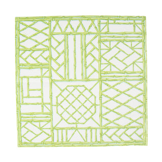 Bamboo Screen Moss Green-Ppr Linen Napkin Airlaid Luncheon-15 In