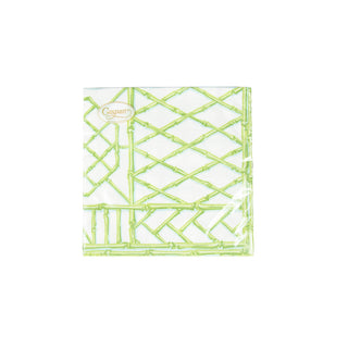 Bamboo Screen Moss Green-Ppr Linen Napkin Airlaid Luncheon-15 In