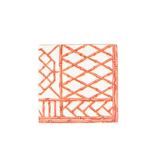 Bamboo Screen Coral-Paper Linen Napkin Airlaid Cocktail-15 In