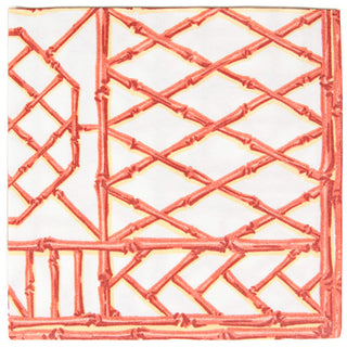 Bamboo Screen Coral-Paper Linen Napkin Airlaid Dinner-12 In