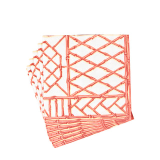 Bamboo Screen Coral-Paper Linen Napkin Airlaid Dinner-12 In