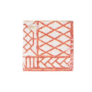Bamboo Screen Coral-Paper Linen Napkin Airlaid Dinner-12 In