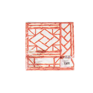 Bamboo Screen Coral-Paper Linen Napkin Airlaid Dinner-12 In