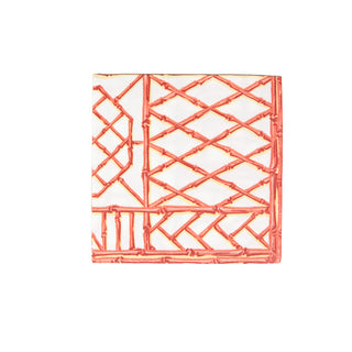 Bamboo Screen Coral-Paper Linen Napkin Airlaid Dinner-12 In