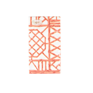 Bamboo Screen Coral-Paper Linen Guest Towels Airlaid - 12 In