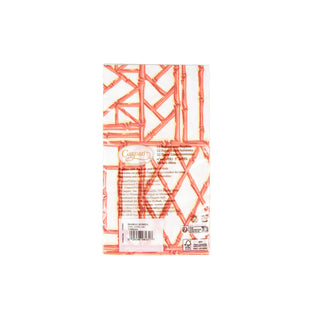 Bamboo Screen Coral-Paper Linen Guest Towels Airlaid - 12 In