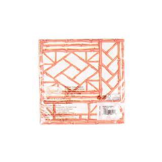 Bamboo Screen Coral-Paper Linen Napkin Airlaid Luncheon-15 In