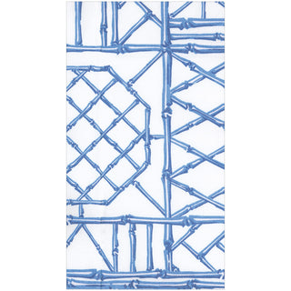 Bamboo Screen China Blue-Ppr Linen Paper Linen Guest Towels -12 per package