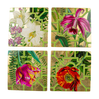 La Dolce Vita Gold Lacquer Coasters Set Of 4