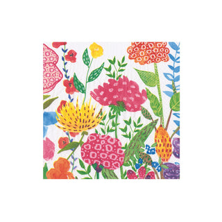 Cottage Floral Boxed Cocktail Napkins - 40 Per Box