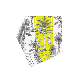 Southern Palms Green/White Napkin Cocktail