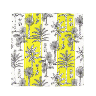 Southern Palms Green/White Napkin Cocktail
