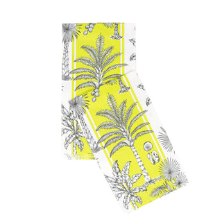 Southern Palms Green/White Guest Towel