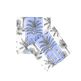 Southern Palms Blue/White Napkin Cocktail