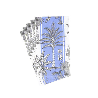 Southern Palms Blue/White Guest Towel