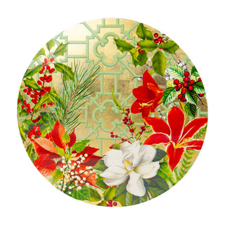 Christmas Garden Ttop Placemat Lacquer-Round 15 Inch
