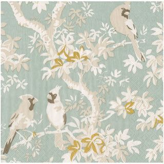 Scenic Songbirds Celadon Napkin Dinner
