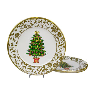Gilded Tree Dinner Plates