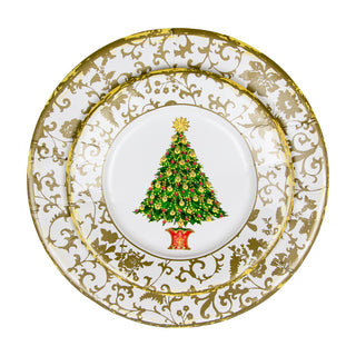 Gilded Tree Dinner Plates - 8 Per Package