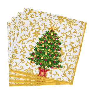 Gilded Tree Dinner Napkins - 20 Per Package