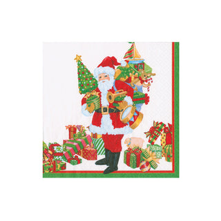 Mr. Claus Boxed Cocktail Napkins - 40 Per Box