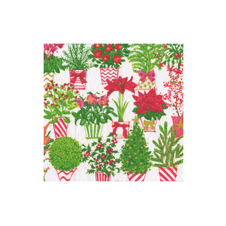 Christmas Flower Market Cocktail Napkins - 20 Per Package