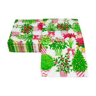 Christmas Flower Market Guest Towel Napkins - 15 Per Package