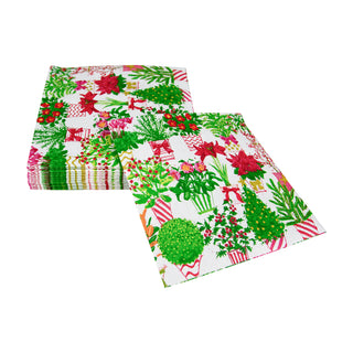 Christmas Flower Market Luncheon Napkins - 20 Per Package