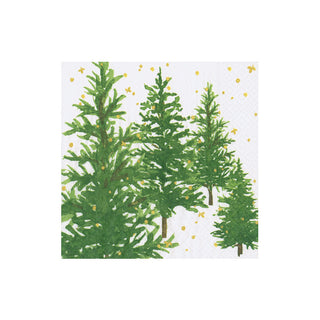 White Christmas Boxed Cocktail Napkins - 40 Per Box
