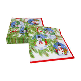 Snowman Ornaments Luncheon Napkins - 20 Per Package