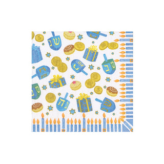 Dreidel; Dreidel; Dreidel Boxed Cocktail Napkins - 40 Per Box